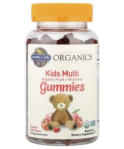 Garden of Life, Organics, Kids Multi Gummies, Organic Fruit + Vitamins, Fruit, 120 Vegan Gummy Bears