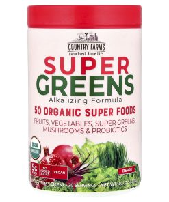 Country Farms, Super Greens, Alkalizing Formula, Berry, 10.6 oz (300 g)