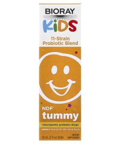 Bioray, Kids, NDF® Tummy, 11-Strain Probiotic Blend, Raspberry, 2 fl oz (60 ml)