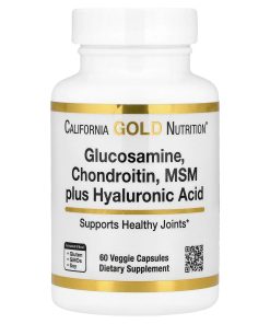 California Gold Nutrition, Glucosamine, Chondroitin, MSM plus Hyaluronic Acid, 60 Veggie Capsules