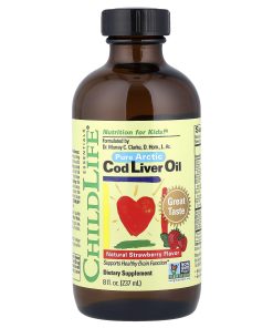 ChildLife Essentials, Pure Arctic Cod Liver Oil, Natural Strawberry, 8 fl oz (237 ml)