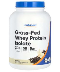 Nutricost, Grass-Fed Whey Protein Isolate, Vanilla, 5 lb (2,268 g)