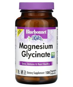 Bluebonnet Nutrition, Magnesium Glycinate, 120 Vegetable Capsules (100 mg per Capsule)