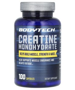 BodyTech, Creatine Monohydrate, 100 Capsules (750 mg per Capsule)