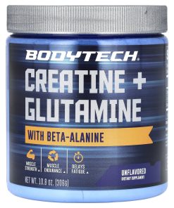 BodyTech, Creatine + Glutamine With Beta-Alanine, Unflavored, 10.8 oz (306 g)