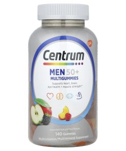 Centrum, Men 50+ Multigummies, Assorted Natural Fruit, 140 Gummies