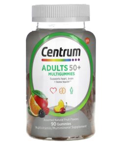 Centrum, Adults 50+ Multigummies, Assorted Natural Fruit, 90 Gummies