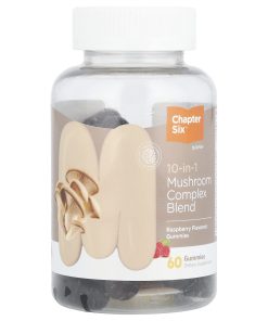 Chapter Six, 10-in-1 Mushroom Complex Blend Gummies, Raspberry, 60 Gummies