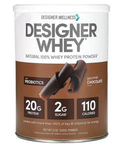 Designer Wellness, Designer Whey, Natural 100% Whey Protein Powder, Gourmet Chocolate, 12 oz (340 g)