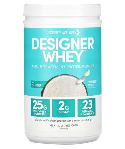 Designer Wellness, Designer Whey, Meal Replacement Protein Powder, Vanilla Bean, 1.72 lb (783 g)