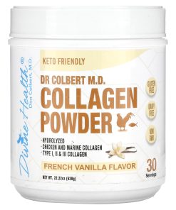 Divine Health, Dr. Colbert M.D., Collagen Powder, French Vanilla, 22.22 oz (630 g)
