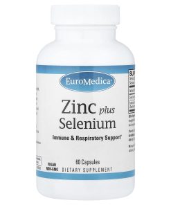 EuroMedica, Zinc Plus Selenium, 60 Capsules