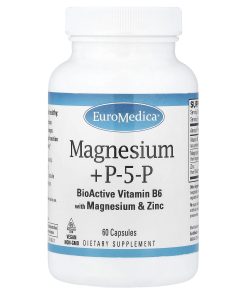 EuroMedica, Magnesium + P5P, 60 Capsules