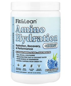Fit & Lean, Amino Hydration + Energy, Blue Raspberry, 13 oz (369 g)