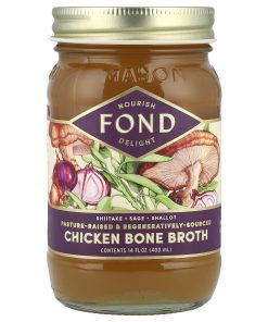 FOND Bone Broth, Chicken Bone Broth, Shiitake & Sage, 14 fl oz (400 ml)