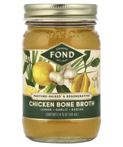 FOND Bone Broth, Chicken Bone Broth, Lemon & Garlic, 14 fl oz (414 ml)