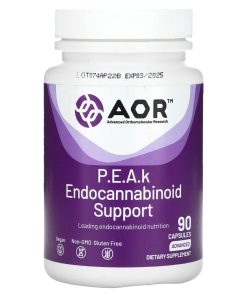 Advanced Orthomolecular Research AOR, P.E.A.k Endocannabinoid Support, Advanced, 400 mg , 90 Capsules