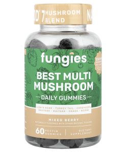 Fungies, Best Multi Mushroom Daily Gummies, Mixed Berry, 60 Pectin Gummies