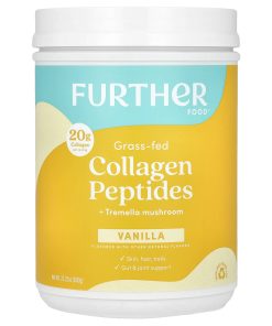 Further Food, Grass-Fed Collage Peptides + Tremella Mushroom, Vanilla, 22.22 oz (630 g)