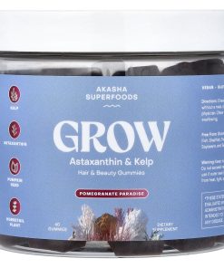 Akasha Superfoods, Grow, Hair & Beauty Gummies, Pomegranate Paradise, 60 Gummies