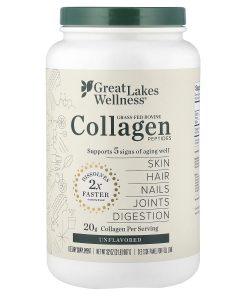 Great Lakes Wellness, Grass-Fed Bovine Collagen Peptides, Unflavored, 32 oz (907 g)