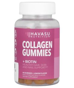 Havasu Nutrition, Collagen Gummies + Biotin, Lemon, 60 Gummies