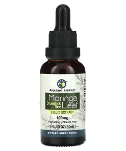 Amazing Herbs, Moringa Leaf Liquid Extract, 100 mg, 1 fl oz (30 ml)