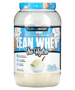 MuscleSport, Lean Whey, Iso-Hydro, Vanilla Ice Cream, 2 lbs (908 g)
