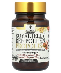Bee & You, Royal Jelly Bee Pollen Propolis , 60 Tablets