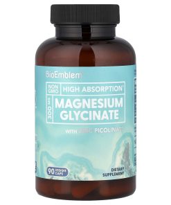 BioEmblem, Magnesium Glycinate with Zinc Picolinate, 90 Veggie Caps