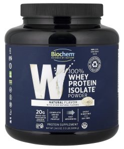Biochem, 100% Whey Protein Isolate Powder, Natural, 1.5 lbs (699 g)