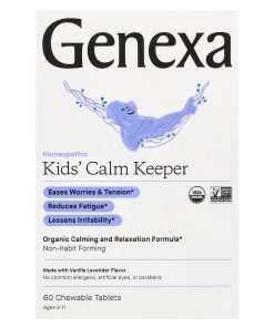 Genexa, Kids´ Calm Keeper, Ages 3-11, Vanilla & Lavender, 60 Chewable Tablets