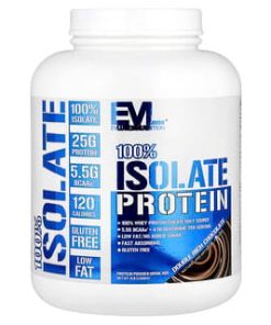 EVLution Nutrition, 100% Isolate Protein, Double Rich Chocolate, 5 lb (2.268 kg)