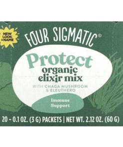 Four Sigmatic, Protect, Organic Elixir Mix With Chaga Mushroom & Eleuthero, Caffeine Free, 20 Packets, 0.1 oz (3 g) Each