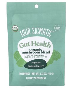 Four Sigmatic, Gut Health, Organic Mushroom Blend, Caffeine Free, 2.12 oz (60 g)