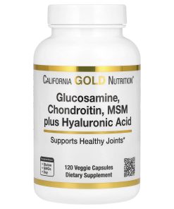 California Gold Nutrition, Glucosamine, Chondroitin, MSM Plus Hyaluronic Acid, 120 Veggie Caps