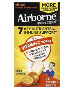 AirBorne, Immune Support, Citrus, 64 Chewable Tablets