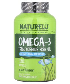 NATURELO, Omega-3 Triglyceride Fish Oil, 1,100 mg, 120 Softgels