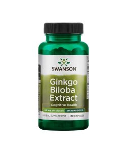 Swanson Vitamins, Ginkgo Biloba Extract, Standardised, 60 mg, 30 Capsules