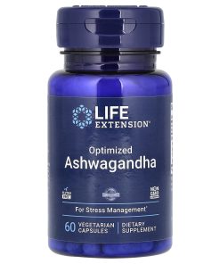 Life Extension, Optimized Ashwagandha, 60 Vegetarian Capsules (125 mg per Capsule)