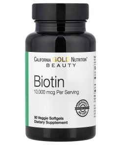 California Gold Nutrition, Biotin, 10,000 mcg, 90 Veggie Softgels
