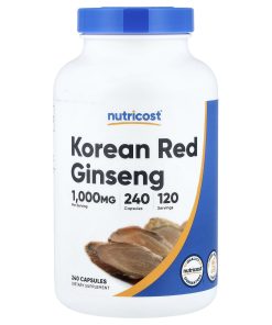 Nutricost, Korean Red Ginseng, 240 Capsules (500 mg per Capsule)