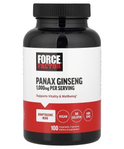 Force Factor, Panax Ginseng, 100 Vegetable Capsules (500 mg per Capsule)