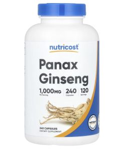 Nutricost, Panax Ginseng, 240 Capsules (500 mg per Capsule)