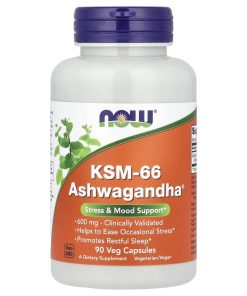 NOW Foods, KSM-66 Ashwagandha®, 600 mg, 90 Veg Capsules